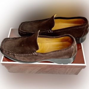 Coach Suede Loafers, Style B0111 Edgar Suede Dark Brown, Men’s Size 10.5 Width M